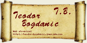 Teodor Bogdanić vizit kartica